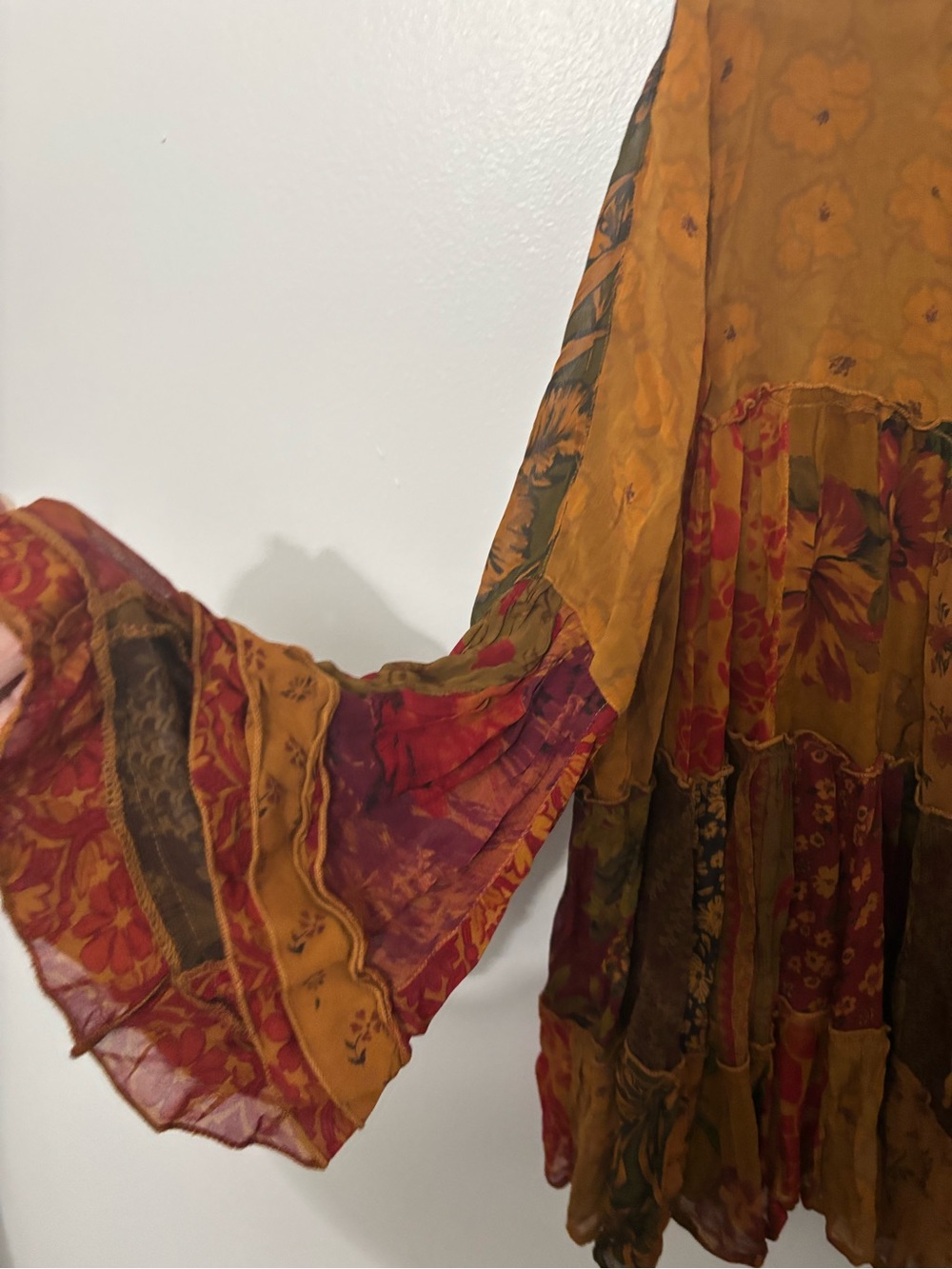 Young Threads Multi-Print Mustard Patchwork Tunic - Picture 4 of 4